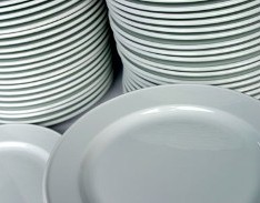 White Plates, Restaurant Supplies, San Diego, CA